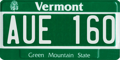 VT license plate AUE160