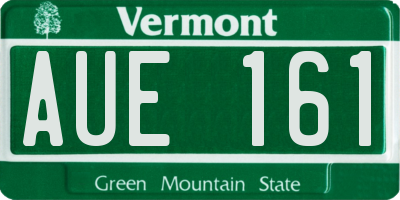 VT license plate AUE161