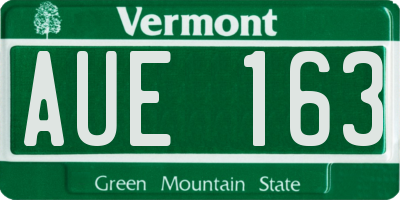 VT license plate AUE163