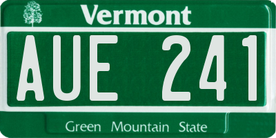 VT license plate AUE241
