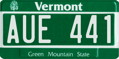 VT license plate AUE441