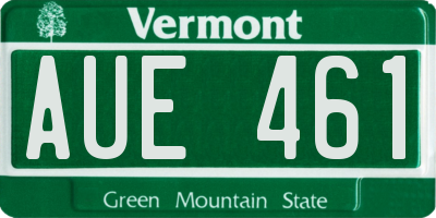 VT license plate AUE461