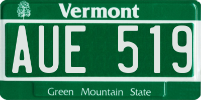 VT license plate AUE519