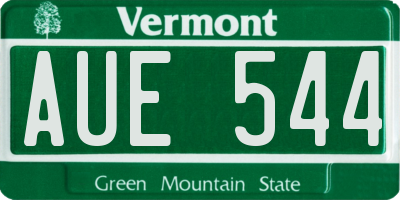 VT license plate AUE544