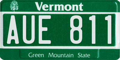 VT license plate AUE811