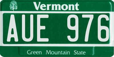 VT license plate AUE976