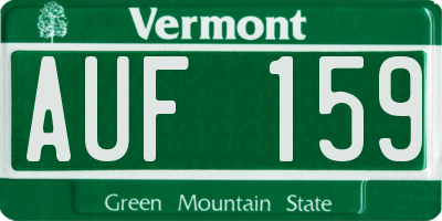 VT license plate AUF159