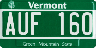 VT license plate AUF160
