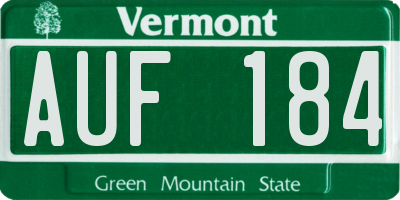 VT license plate AUF184