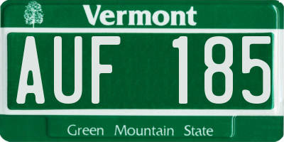 VT license plate AUF185