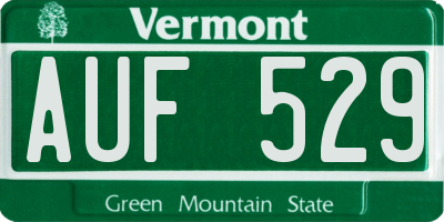 VT license plate AUF529