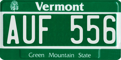 VT license plate AUF556