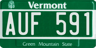 VT license plate AUF591