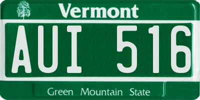 VT license plate AUI516