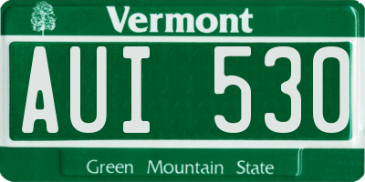 VT license plate AUI530