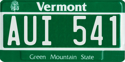 VT license plate AUI541