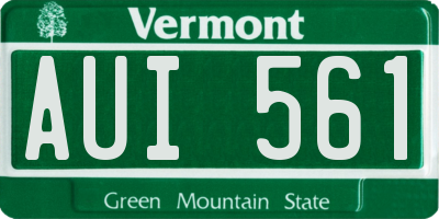 VT license plate AUI561