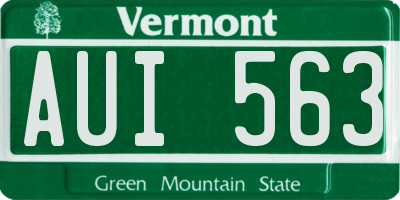 VT license plate AUI563