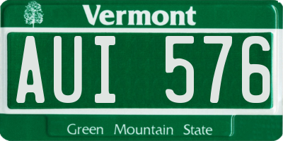 VT license plate AUI576