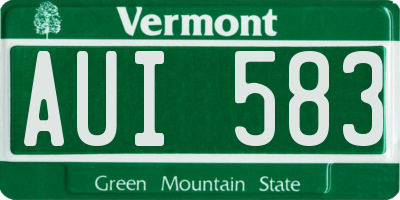 VT license plate AUI583