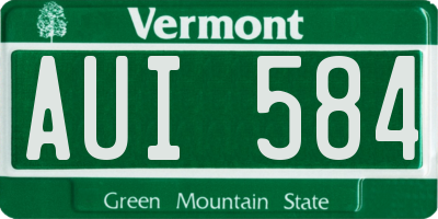 VT license plate AUI584