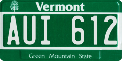 VT license plate AUI612