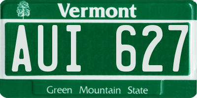 VT license plate AUI627