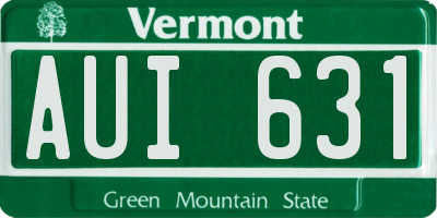 VT license plate AUI631