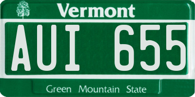 VT license plate AUI655