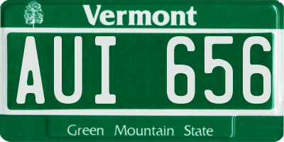 VT license plate AUI656