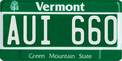 VT license plate AUI660