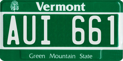 VT license plate AUI661