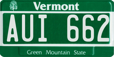 VT license plate AUI662