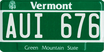 VT license plate AUI676