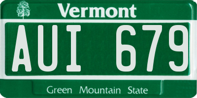 VT license plate AUI679