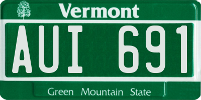VT license plate AUI691
