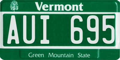 VT license plate AUI695