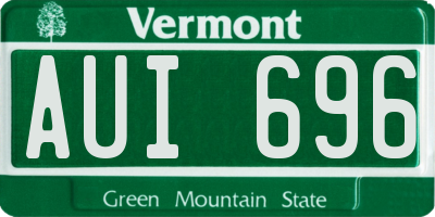 VT license plate AUI696