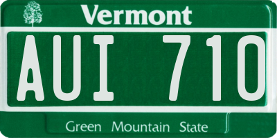 VT license plate AUI710
