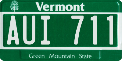 VT license plate AUI711
