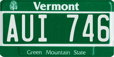 VT license plate AUI746