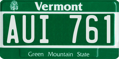 VT license plate AUI761