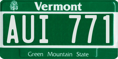 VT license plate AUI771