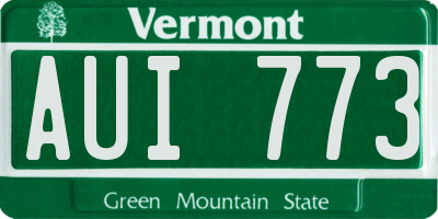 VT license plate AUI773