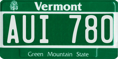 VT license plate AUI780