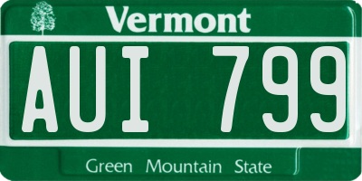 VT license plate AUI799