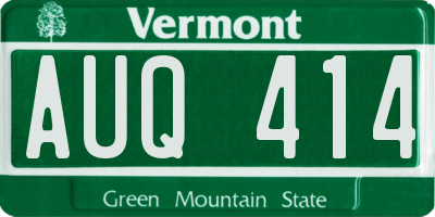 VT license plate AUQ414