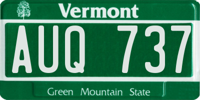 VT license plate AUQ737
