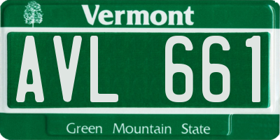 VT license plate AVL661