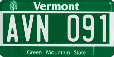 VT license plate AVN091